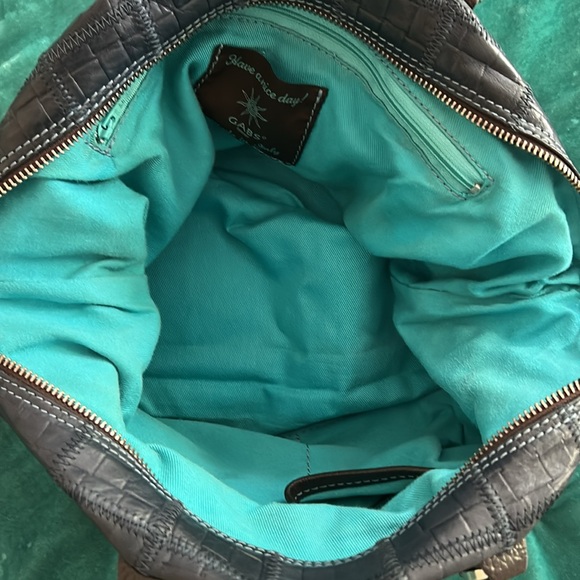 Gabs Blue Leather Handbag - Picture 3 of 7